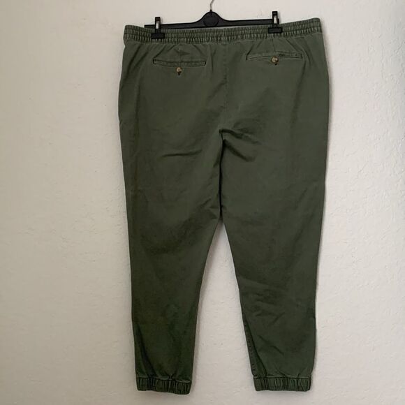George Men’s Green Khaki Joggers Drawstring Size 2XL - Picture 2 of 10